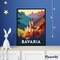 Figured'Art Paint by Numbers Kit for Adults Travel Poster Bavaria 16"x20" - Craft Art Painting DIY Kit Rolled Canvas without frame